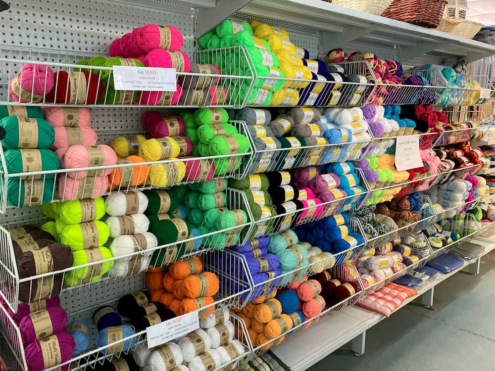 Part of our huge range of wool and yarn.